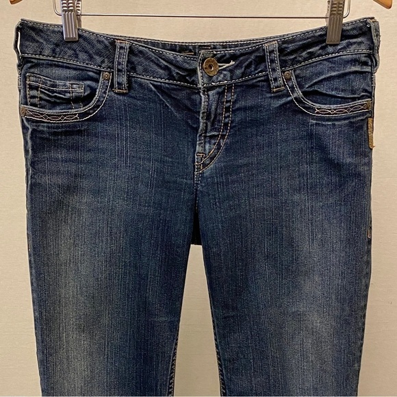 Silver Jeans 8 (30) Santorini Cropped Capris Low Rise Womens Stretch Jeans - Picture 3 of 10